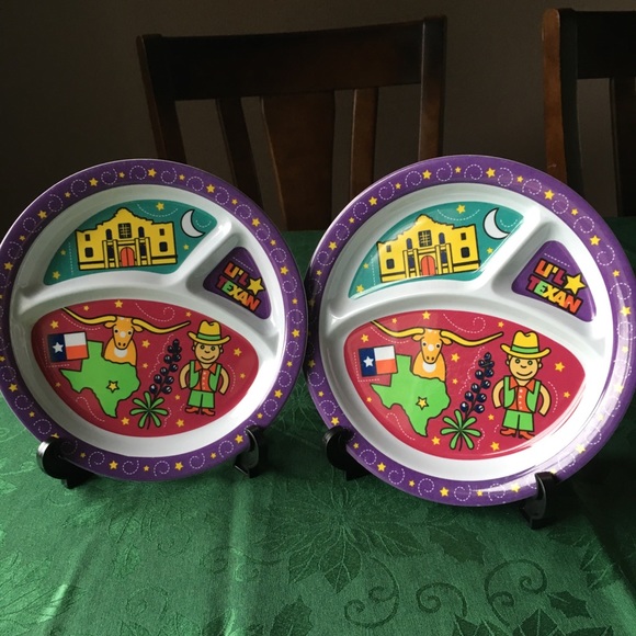 Lil Texan Kids Plate Set - Picture 1 of 3